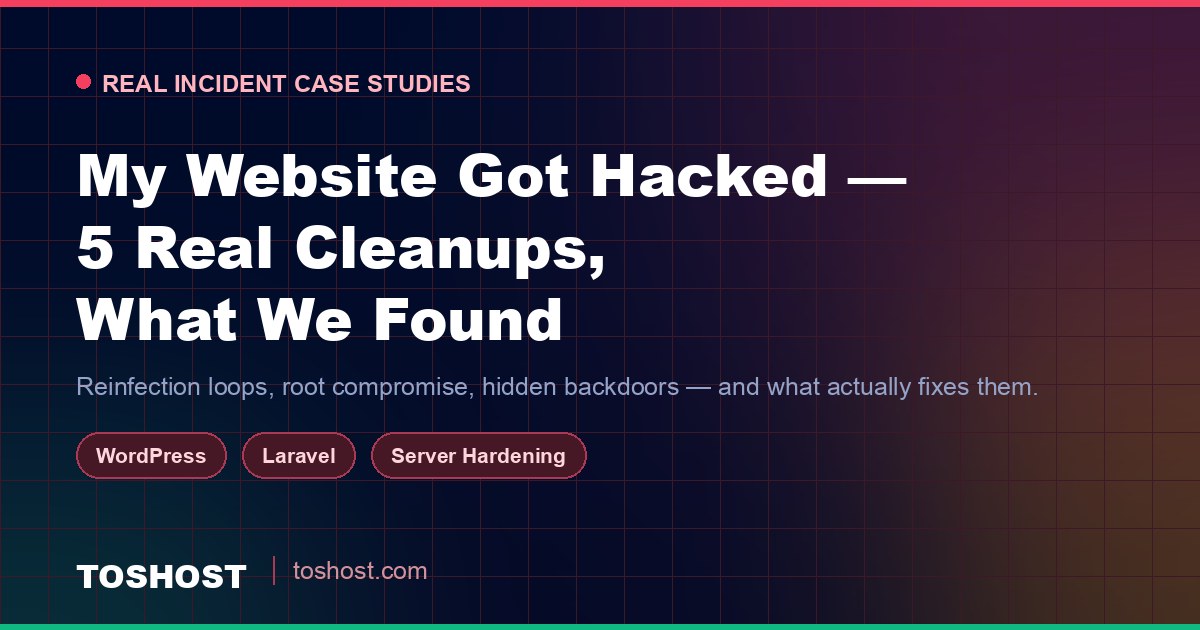 My Website Got Hacked — What We Actually Found in 5 Real Cleanups