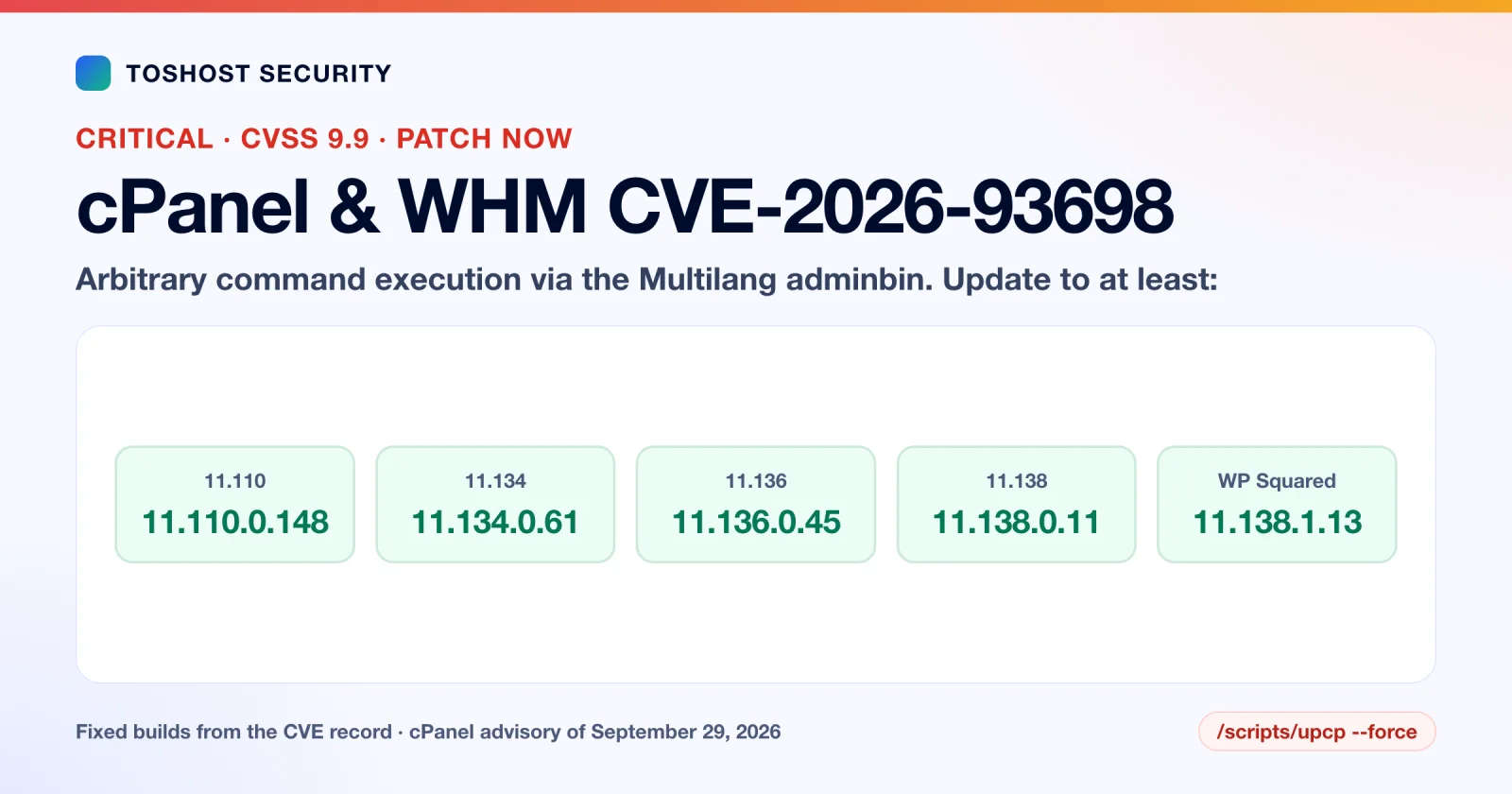 cPanel CVE-2026-93698 Patch Guide: Is Your Server Compromised?